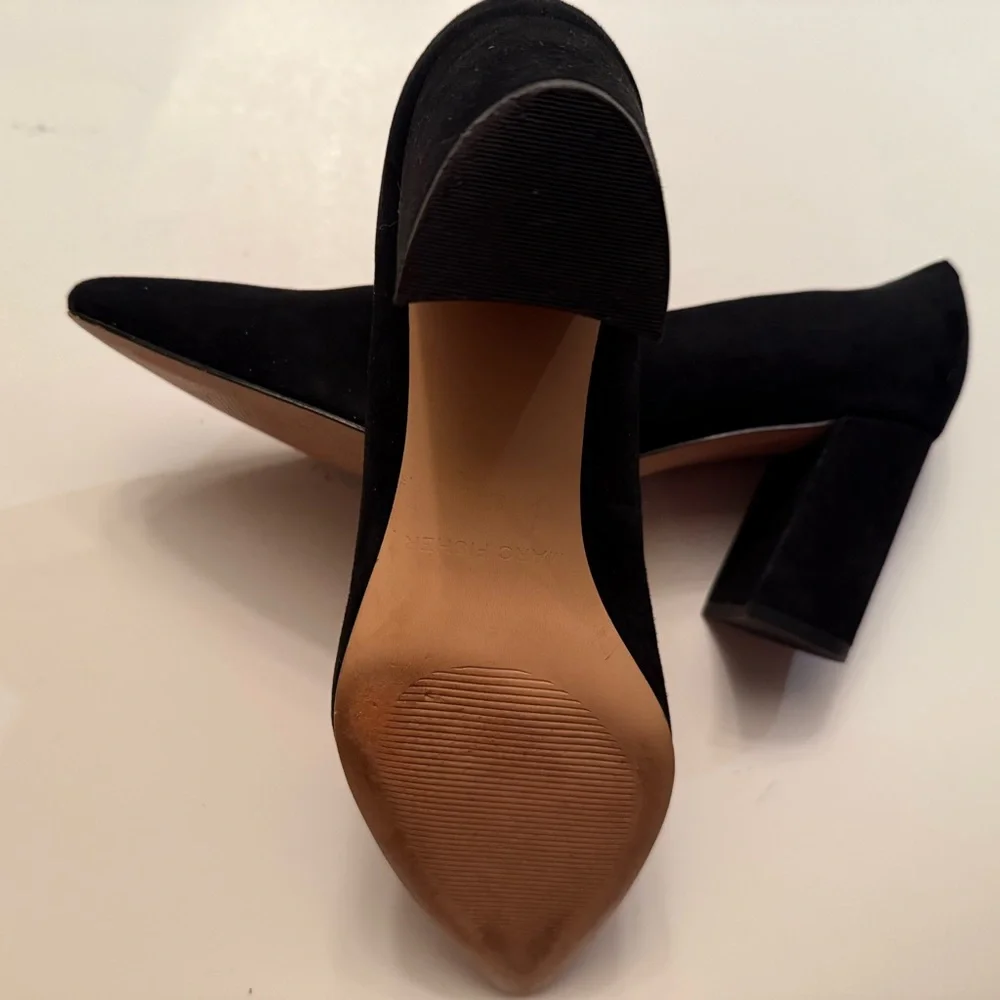 Marc Fisher Suede Block Pump Sz 8 - Picture 6 of 7